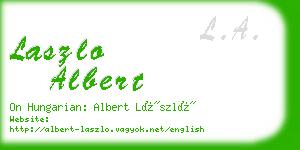 laszlo albert business card